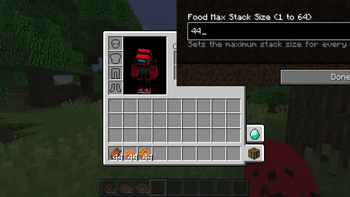 Food stack set to 44