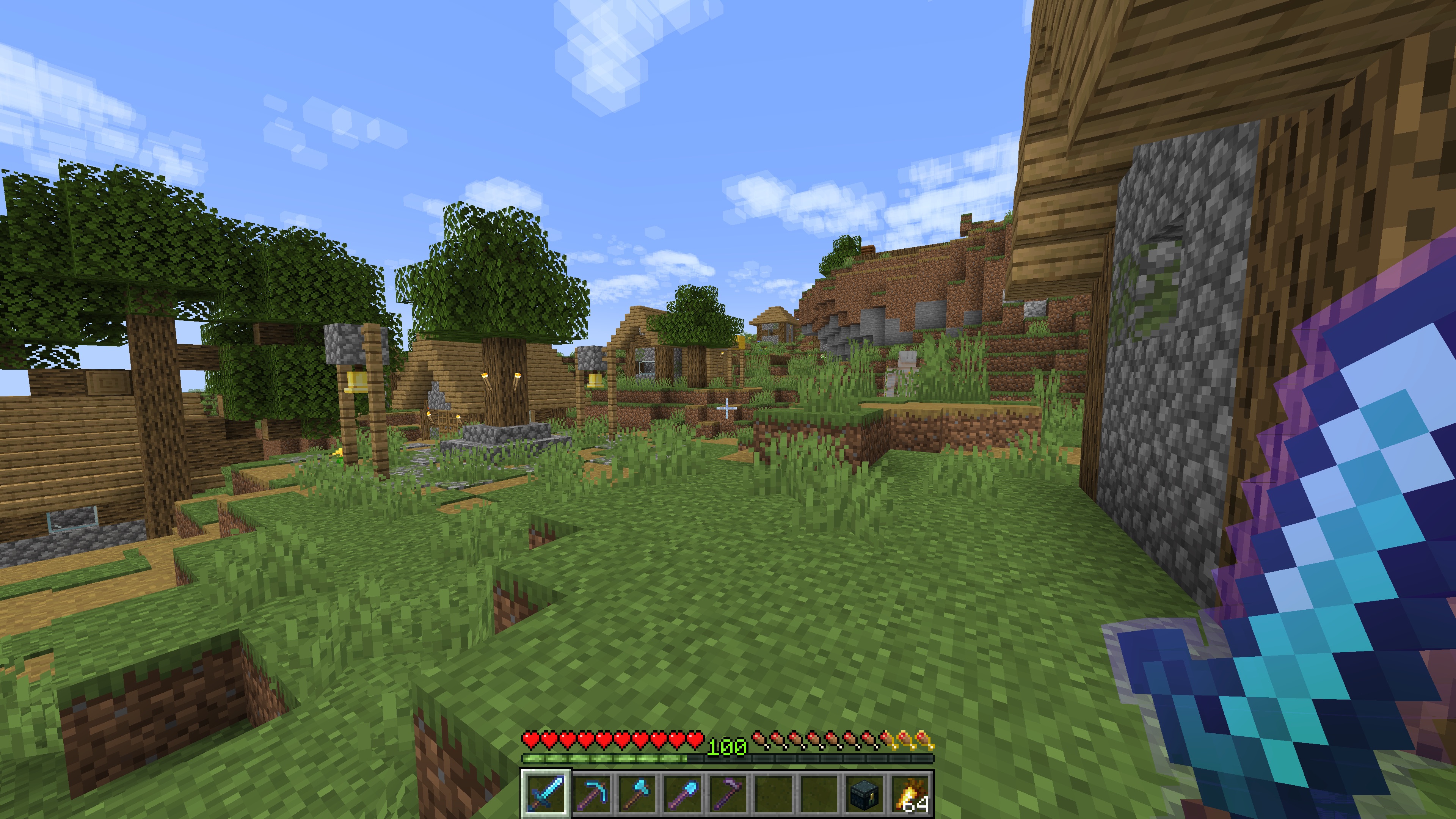 An image showing off an enchanted diamond sword