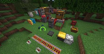 A display of items added in the mod
