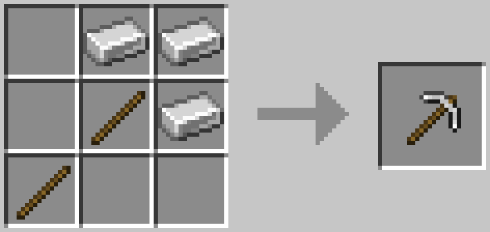 Rotated Pickaxe Recipe