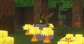 Broken Experience Pickaxe on the rock