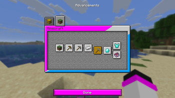 Advancements Menu