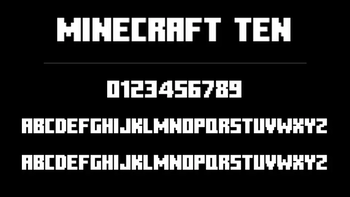 Minecraft Ten Font
