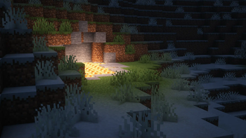 Snow near lava