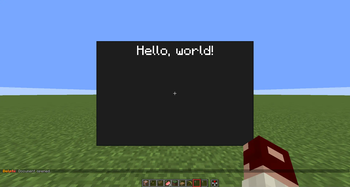Basic hello world menu
