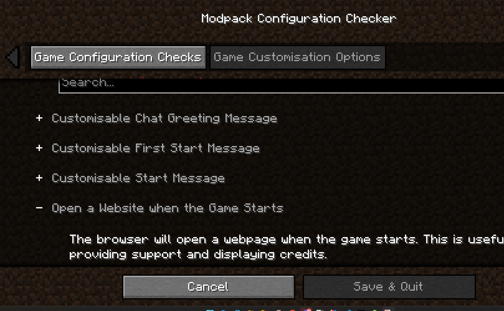 Modpack Configuration Checker Gallery