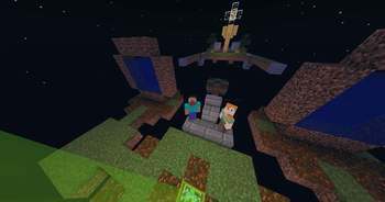 Two players are standing.