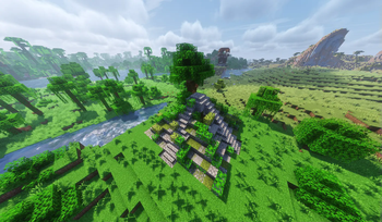 An overgrown jungle temple