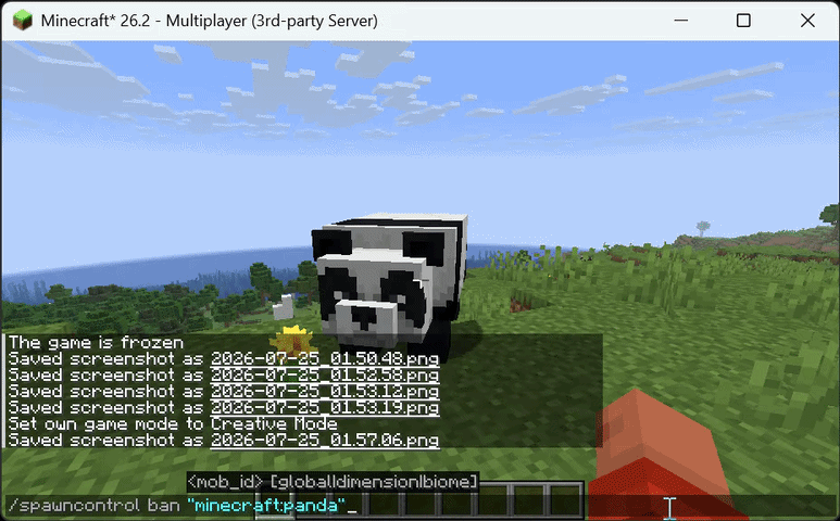 Example "Banning Panda" Command 👾