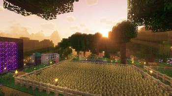 Sunrise over spawn