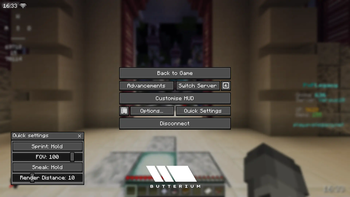 Pause screen