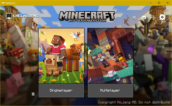 Title screen UI in small window