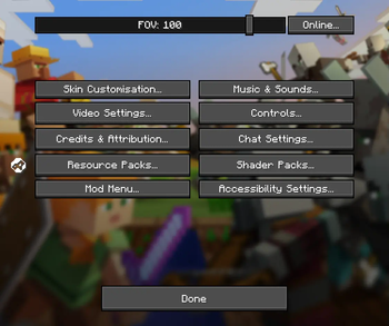 Settings Menu