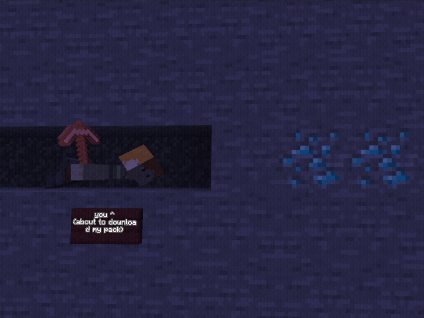 Rainbow pickaxe demonstration