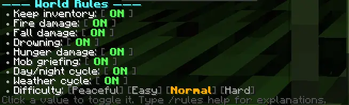 world rules menu
