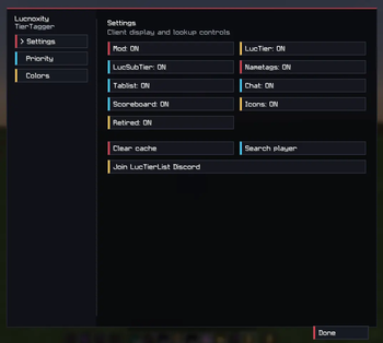 ModMenu Settings