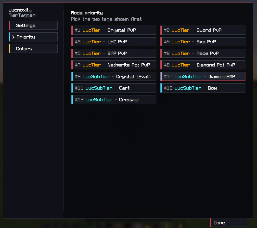 ModMenu Priority Settings