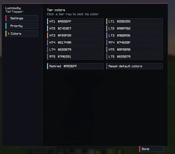 ModMenu Colors Settings