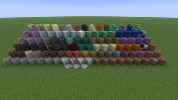 All the solid blocks + supports