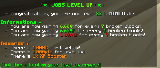 LevelUP Message Preview