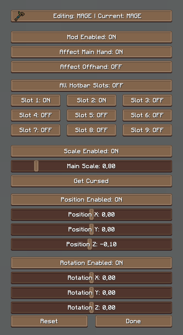 Config-Screen (with Settings)