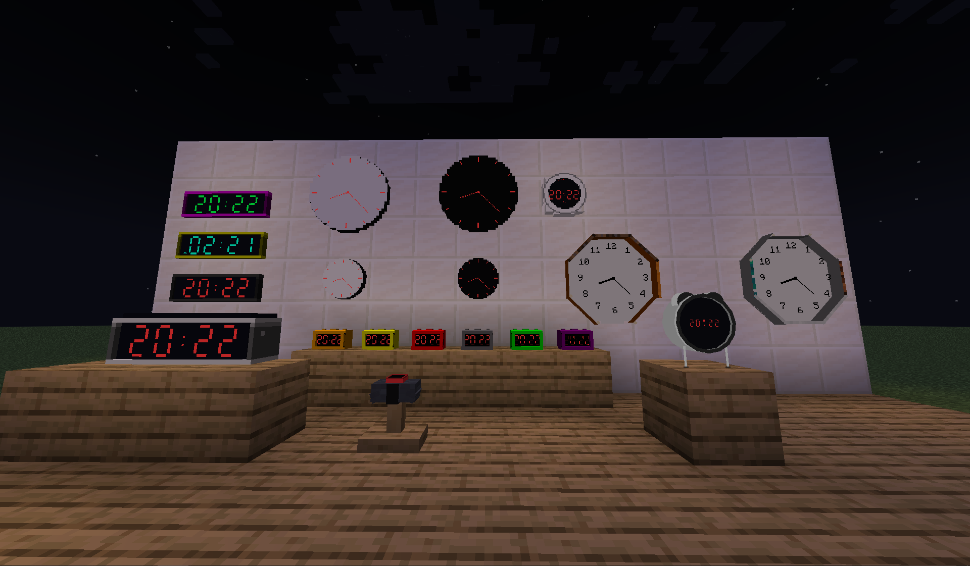 Digital and analog clocks are available here! You can choose and decorate whichever you like :)