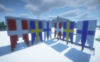 Some Nordic naval ensigns