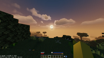 Sunset with shaders