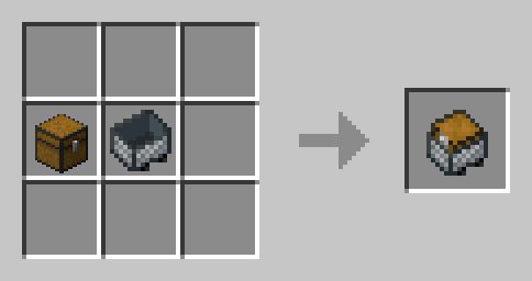 Chest Minecart crafted with Trapped Chest