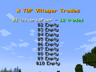 Villager Trading Statistics — Example
