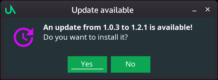 Update prompt