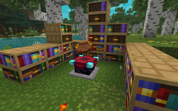 Custom Enchanting Table and Bookshelf Textures