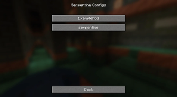 Config selection screen