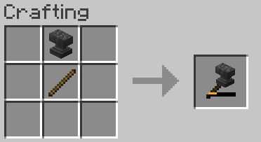 Crafting recipe with damaged anvil