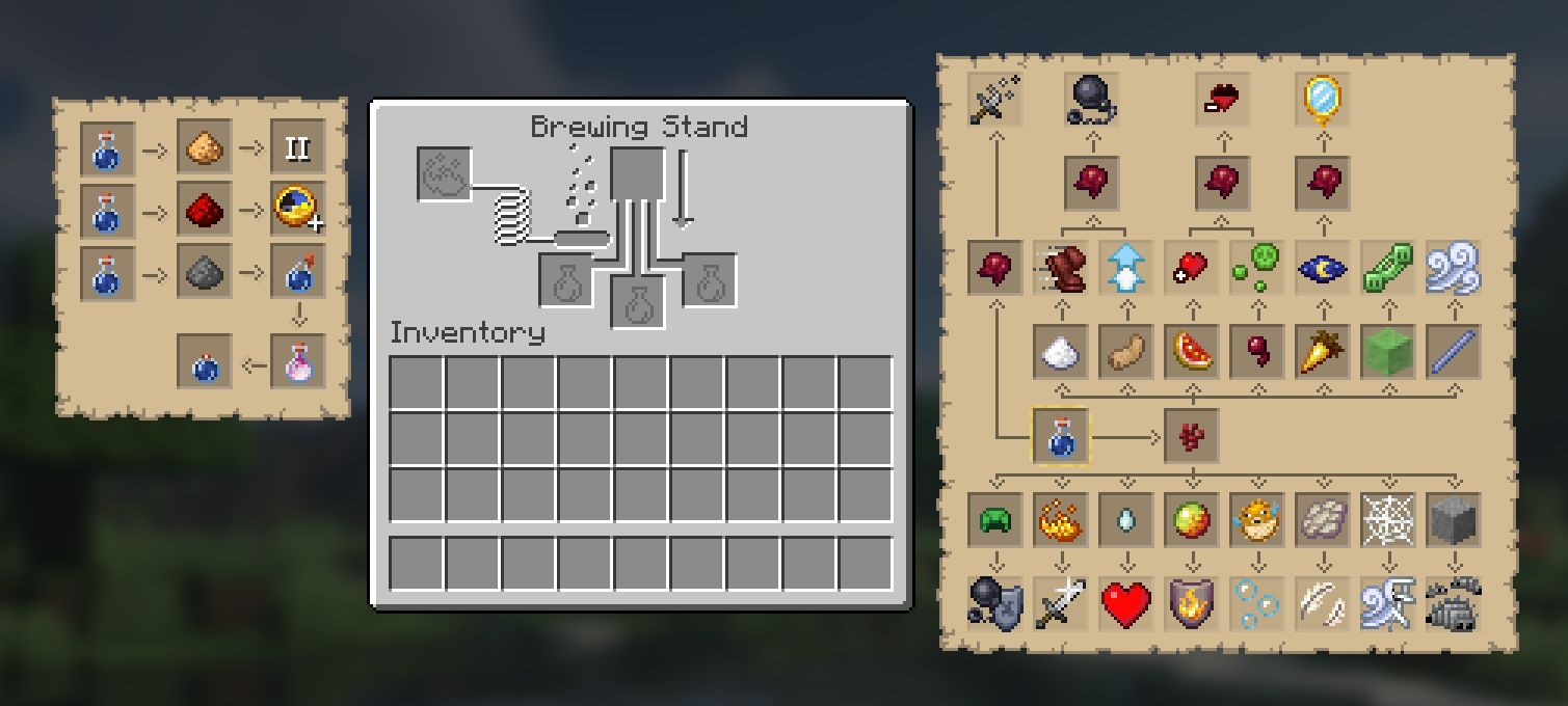 In-Game Brewing Guide - Minecraft Resource Pack