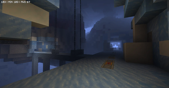 Ice Mineshaft in Frozen Caves