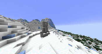 Snowy villager statue