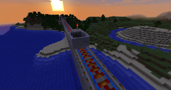 Highspeed Rail (5 Blocks/Tick equals 100 Blocks/Second if Tps and Chunkloading is fast enough).