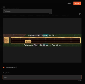 Value Settings Screen