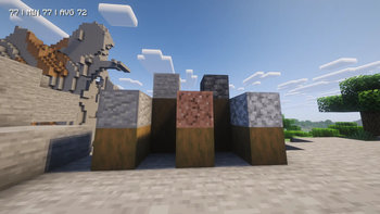 All of the rock alike boulders.