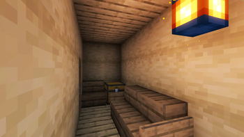 dressing room with a chest
