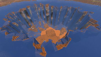 Badlands sinkhole with Trial Chamber