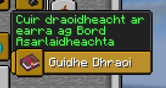 "Enchanter" achievement in pre-reform Irish (with h's)