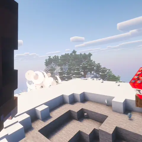 Скриншот мода VR Throwing Extensions с летящим блоком динамита.