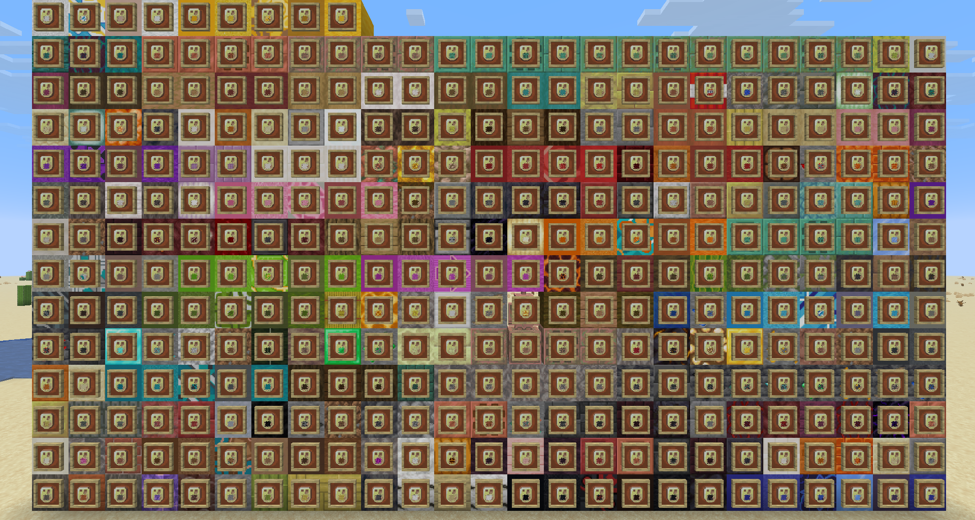 Overview of all the textures in the pack for the x32 version