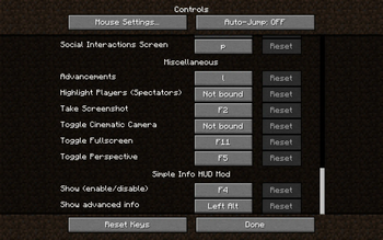 Customizable key bindings