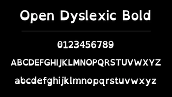 Open Dyslexic Bold Font