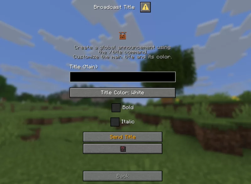 Broadcast title