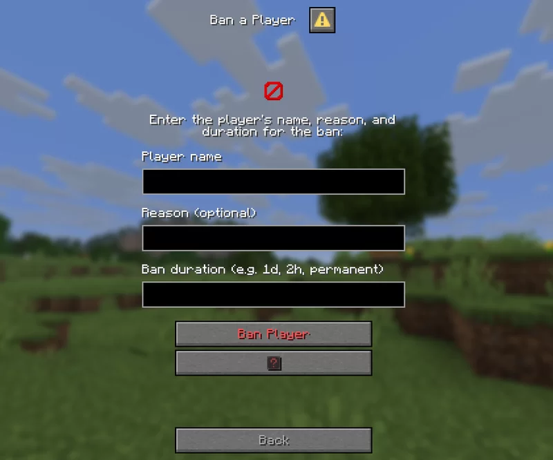 Ban a player