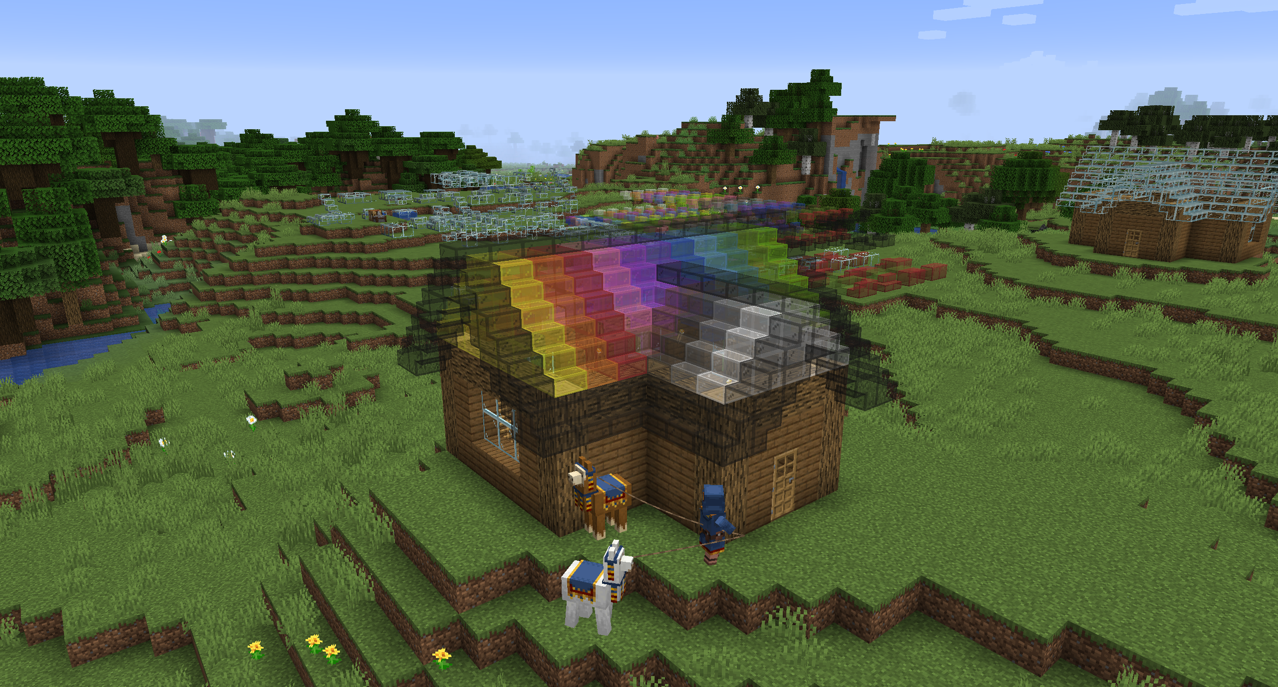House with rainbow glass roof